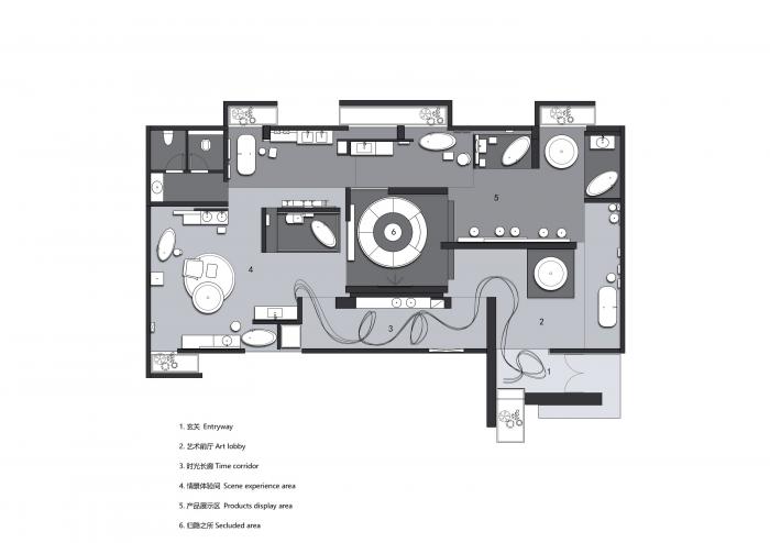 BIM建筑|穿越时光的线索：艺朗达卫浴展厅 / 拓维设计