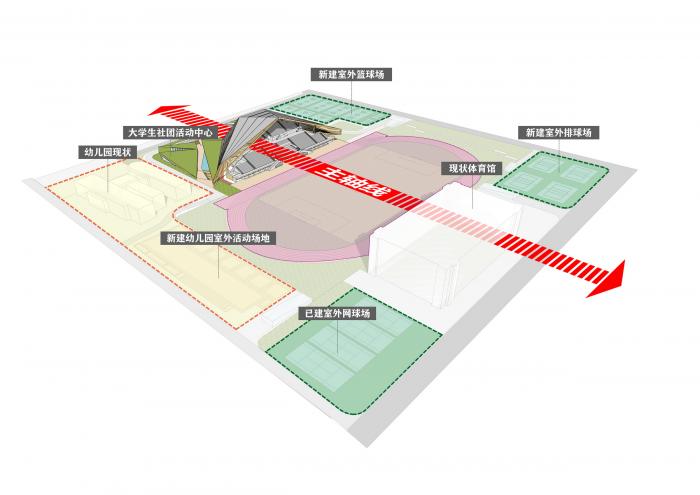 BIM建筑|山东大学趵突泉校区体育场改造设计方案 / 天津大学建筑设计研究院设计三院