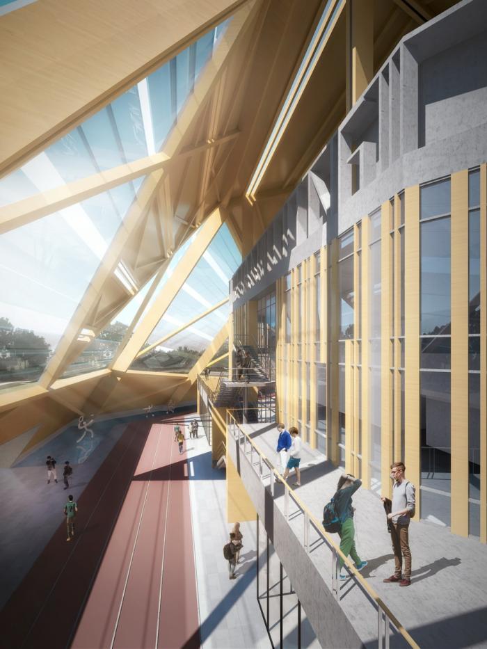 BIM建筑|山东大学趵突泉校区体育场改造设计方案 / 天津大学建筑设计研究院设计三院