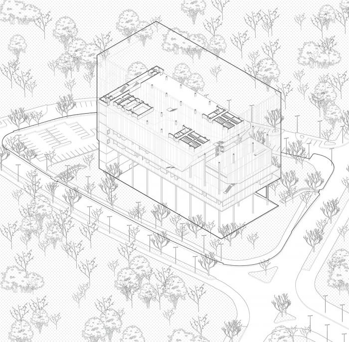 BIM建筑|飘在空间的白色“灯塔”：巴尼亚卢卡文化综合体 / Cosmos