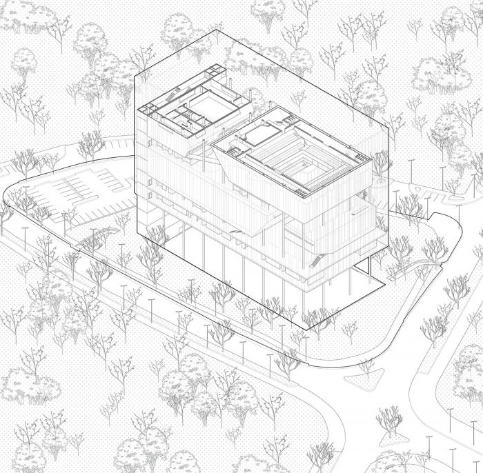 BIM建筑|飘在空间的白色“灯塔”：巴尼亚卢卡文化综合体 / Cosmos