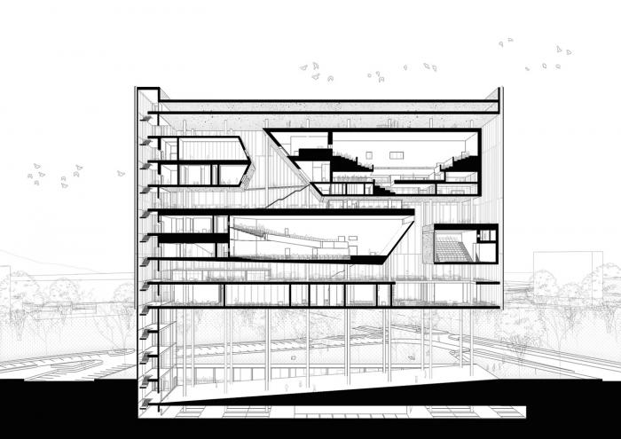 BIM建筑|飘在空间的白色“灯塔”：巴尼亚卢卡文化综合体 / Cosmos