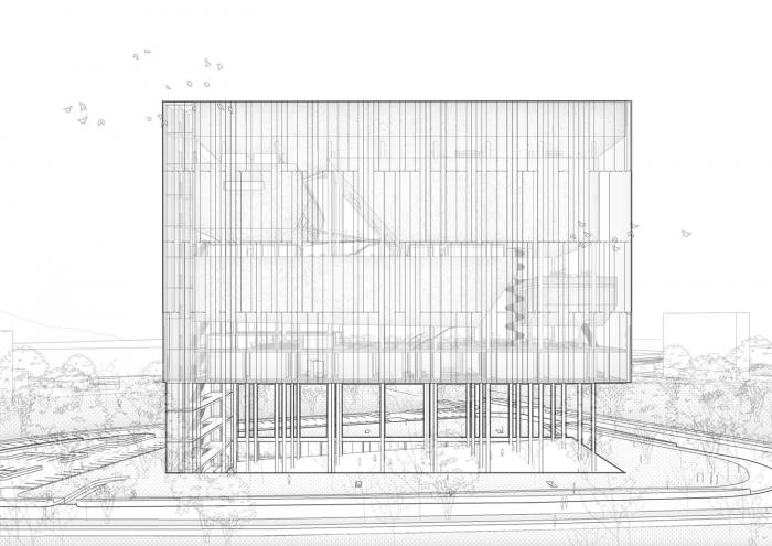BIM建筑|飘在空间的白色“灯塔”：巴尼亚卢卡文化综合体 / Cosmos