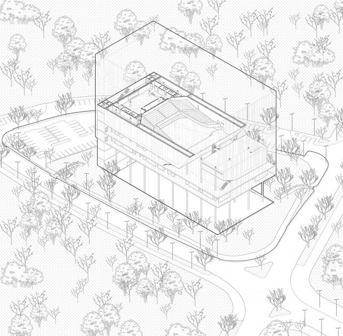 BIM建筑|飘在空间的白色“灯塔”：巴尼亚卢卡文化综合体 / Cosmos