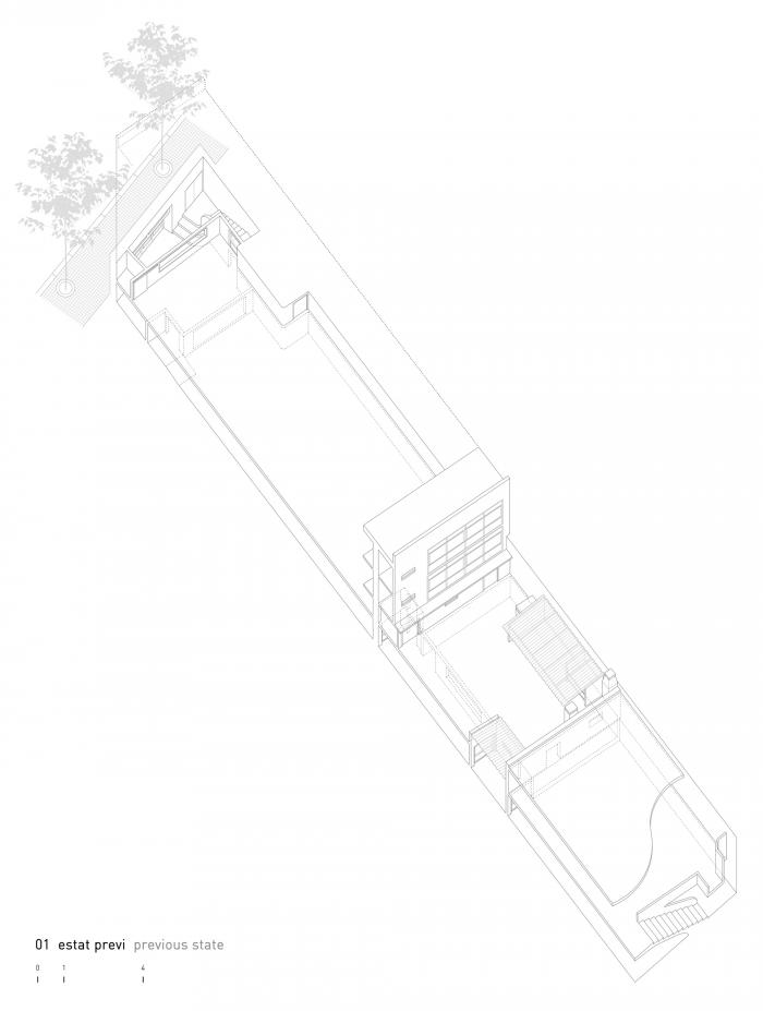 BIM建筑|巴塞罗那住宅改造，纵向贯通 / estudi08014