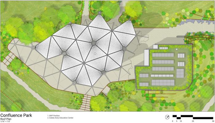 BIM建筑|混凝土“花瓣”展亭——汇流公园 / Lake|Flato Architects