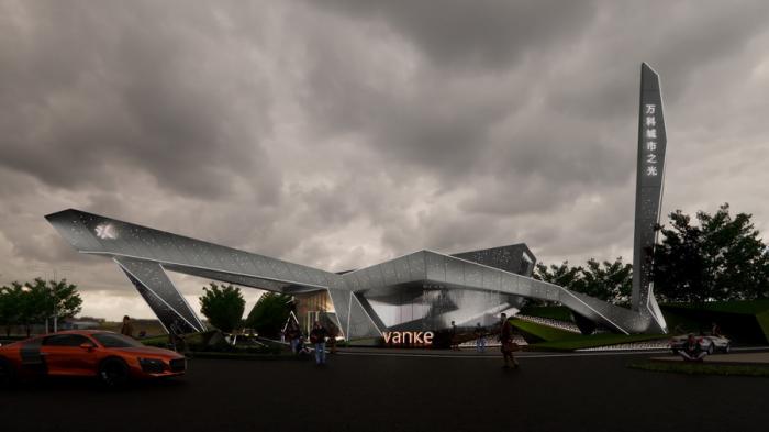 BIM建筑|武汉万科城市之光展示中心 / 上海天华建筑设计