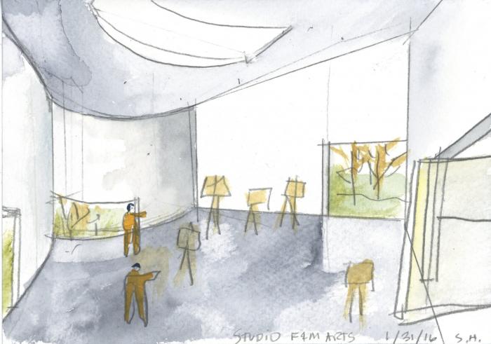 BIM建筑|轻盈飞动，绕古树而生，温特视觉艺术楼 / 斯蒂文·霍尔建筑事务所