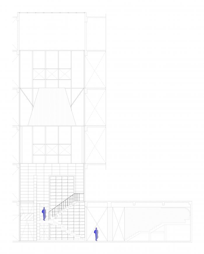 BIM建筑|源平·美璟书店：隐秘在采光中庭中的书店 / 上海严旸建筑设计工作室