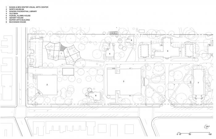 BIM建筑|轻盈飞动，绕古树而生，温特视觉艺术楼 / 斯蒂文·霍尔建筑事务所