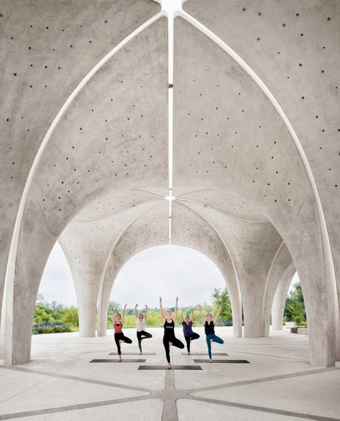 BIM建筑|混凝土“花瓣”展亭——汇流公园 / Lake|Flato Architects