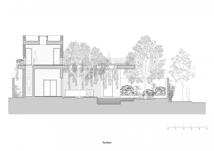BIM建筑|闲赏庭院，静观游鱼：越南绿幕住宅 / HGAA