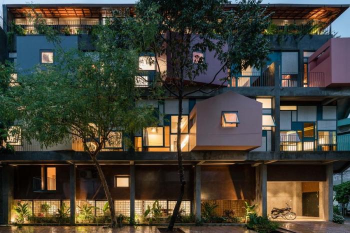 BIM建筑|越南戴安公寓，街角“楼中房” / H.2