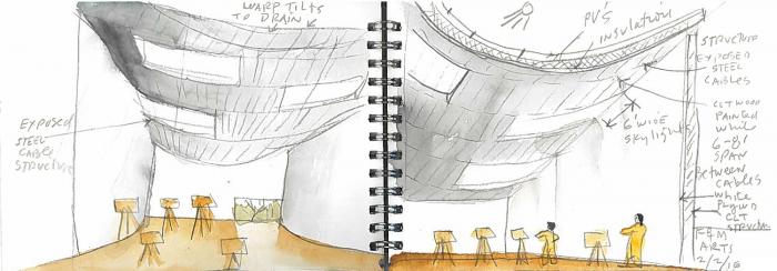 BIM建筑|轻盈飞动，绕古树而生，温特视觉艺术楼 / 斯蒂文·霍尔建筑事务所