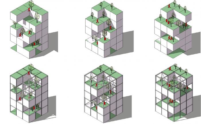 BIM建筑|积木公寓 / 何川建筑工作室，深圳大学