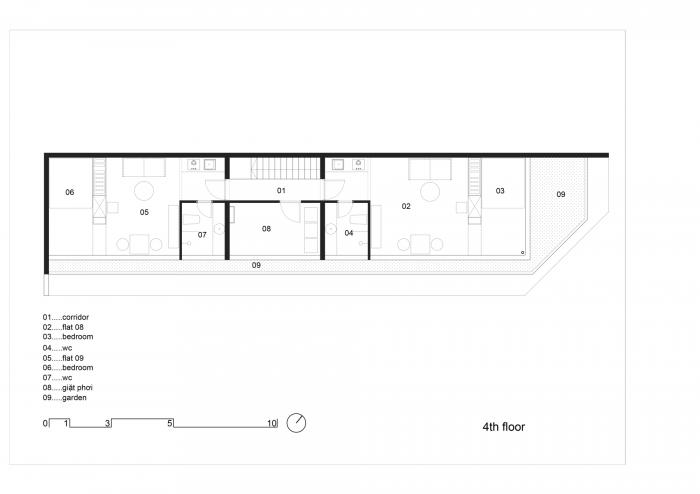 BIM建筑|越南戴安公寓，街角“楼中房” / H.2