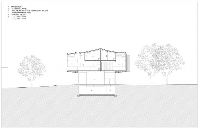 BIM建筑|轻盈飞动，绕古树而生，温特视觉艺术楼 / 斯蒂文·霍尔建筑事务所