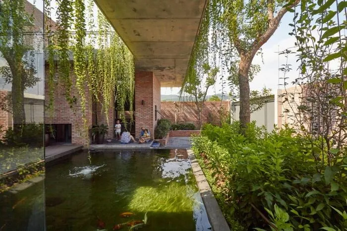 BIM建筑|闲赏庭院，静观游鱼：越南绿幕住宅 / HGAA