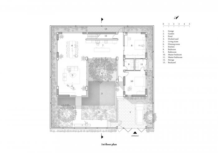 BIM建筑|闲赏庭院，静观游鱼：越南绿幕住宅 / HGAA