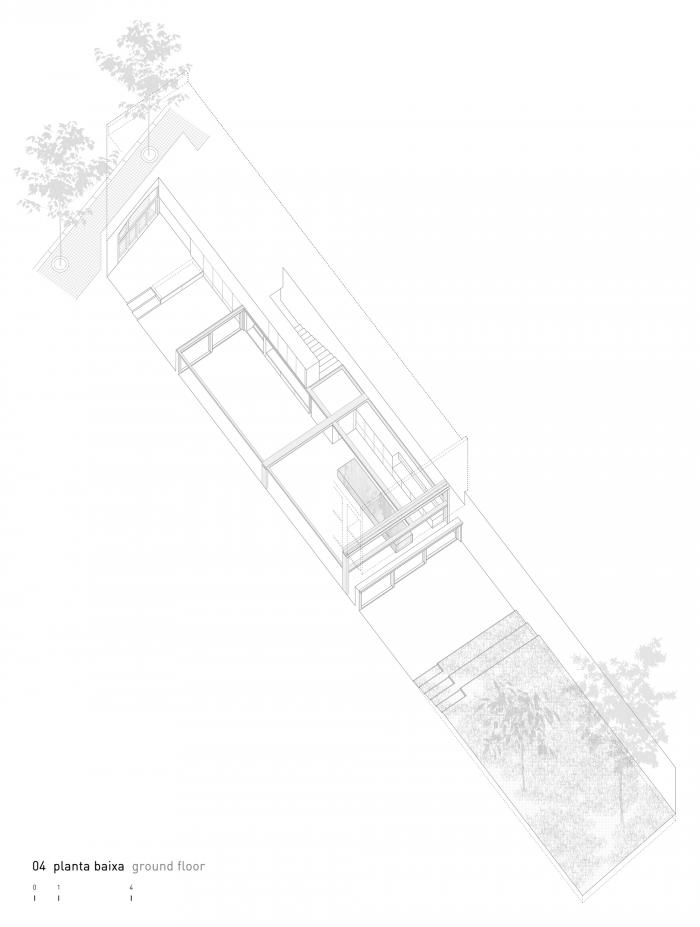 BIM建筑|巴塞罗那住宅改造，纵向贯通 / estudi08014