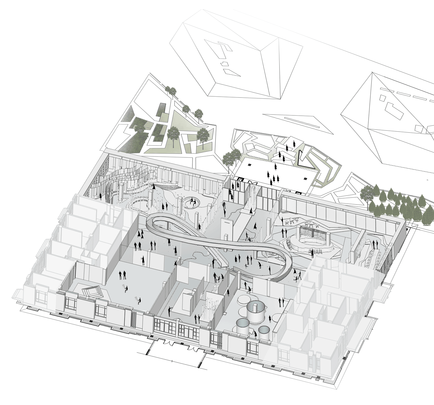 BIM建筑|北汤温泉小镇生活馆，沈阳 / 观町创新研究所