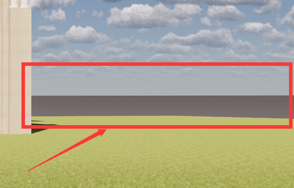 BIM问答|Enscape渲染草图大师天空和地面有一条空白?