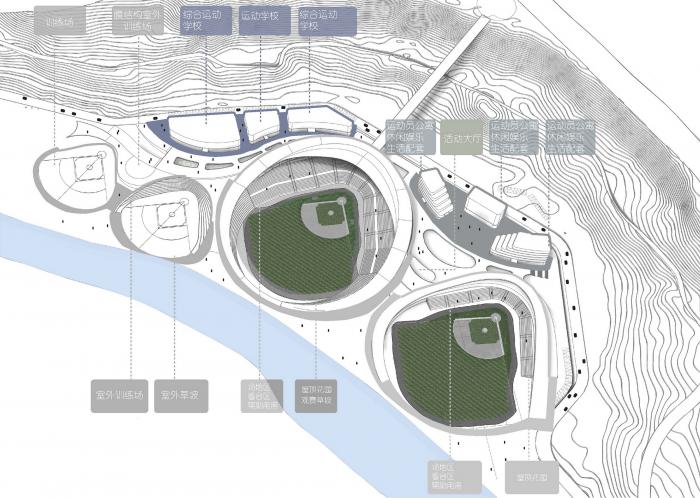 BIM建筑|云南省腾冲市国际棒球运动公园 / 深圳中海世纪建筑设计有限公司