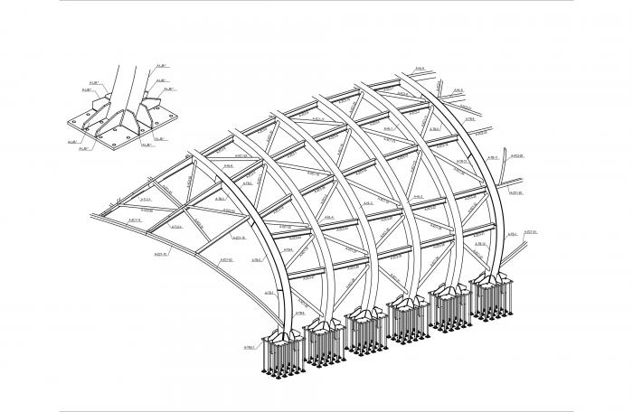 BIM建筑|云海遗贝：泰山九女峰泡池及配套设施 / gad · line+ studio