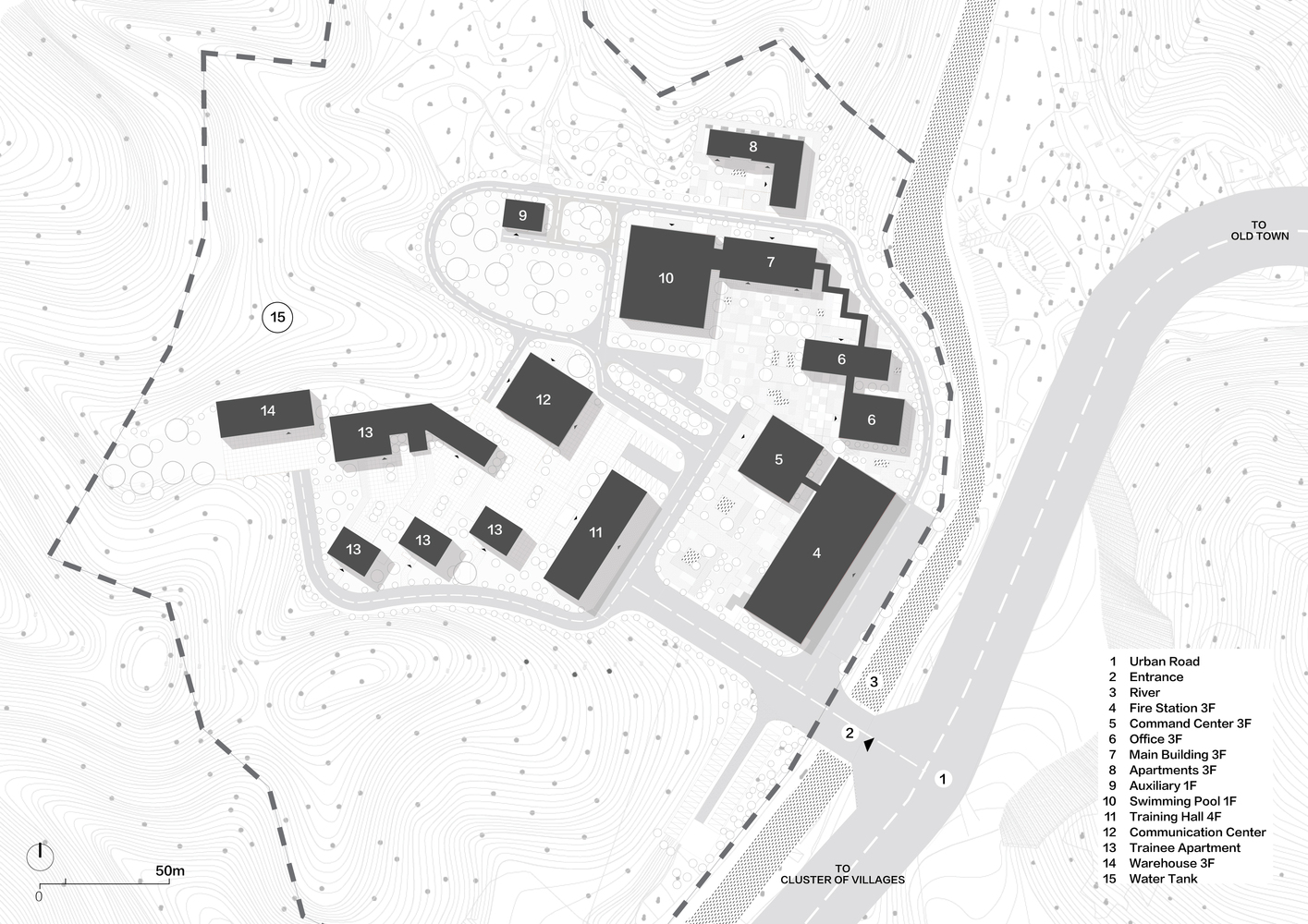 BIM建筑|黔南山地消防与应急救援训练中心 / 西线工作室