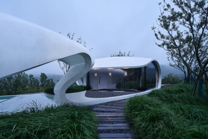 BIM建筑|云海遗贝：泰山九女峰泡池及配套设施 / gad · line+ studio