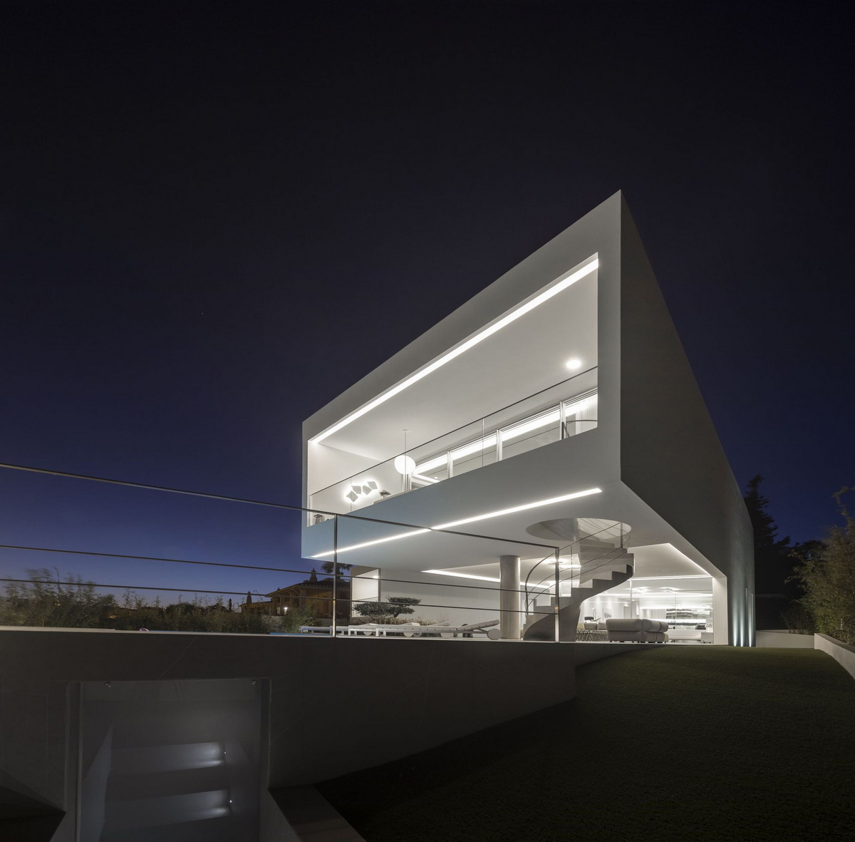 BIM建筑|葡萄牙 Dorfler 住宅，大胆而优雅的曲线 / Vitor Vilhena Arquitectura