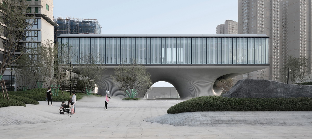 BIM建筑|漂浮之门——西安沣东新城莱安社区中心 / EID Architecture