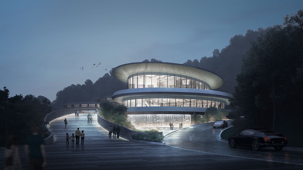 BIM建筑|“融于自然，地景之上”——江西虔心小镇展厅设计 / GWP Architects