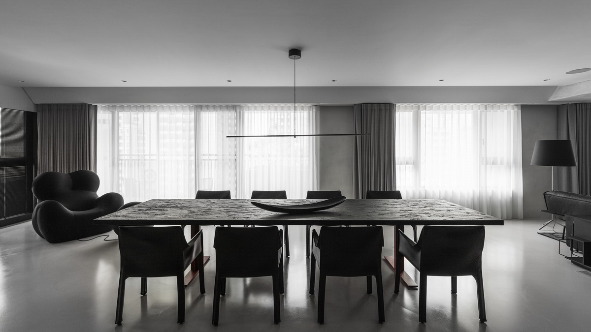 BIM建筑|墨片，纯粹轮廓的安静世界 / 水相设计