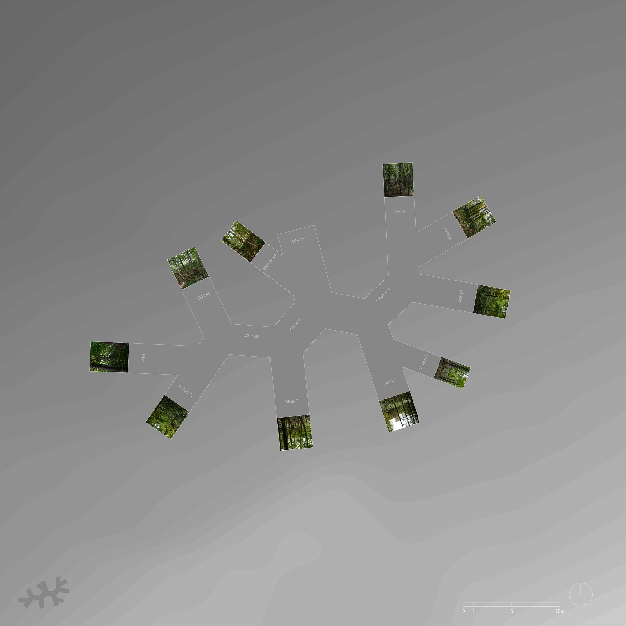 BIM建筑|北海道森林小屋，延伸的“触角” / Florian Busch Architects