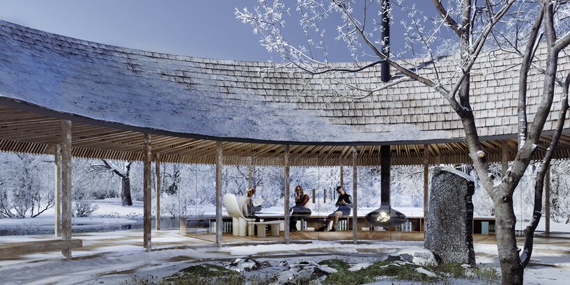 BIM建筑|Sanderumgaard花园凉亭，北欧古老与日式禅意风格的混合 / Squareone
