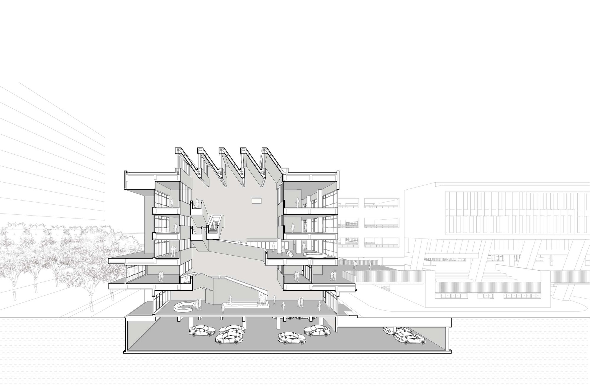 BIM建筑|华东师范大学第二附属中学前滩学校及冰厂田前滩幼儿园 / 致正建筑工作室+大正建筑事务所