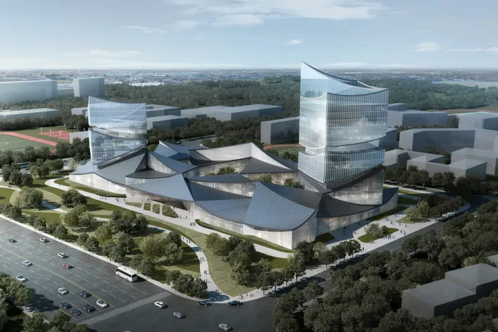 BIM建筑|衢州智慧新城综合体项目方案“连绵山水” / 零壹城市建筑事务所
