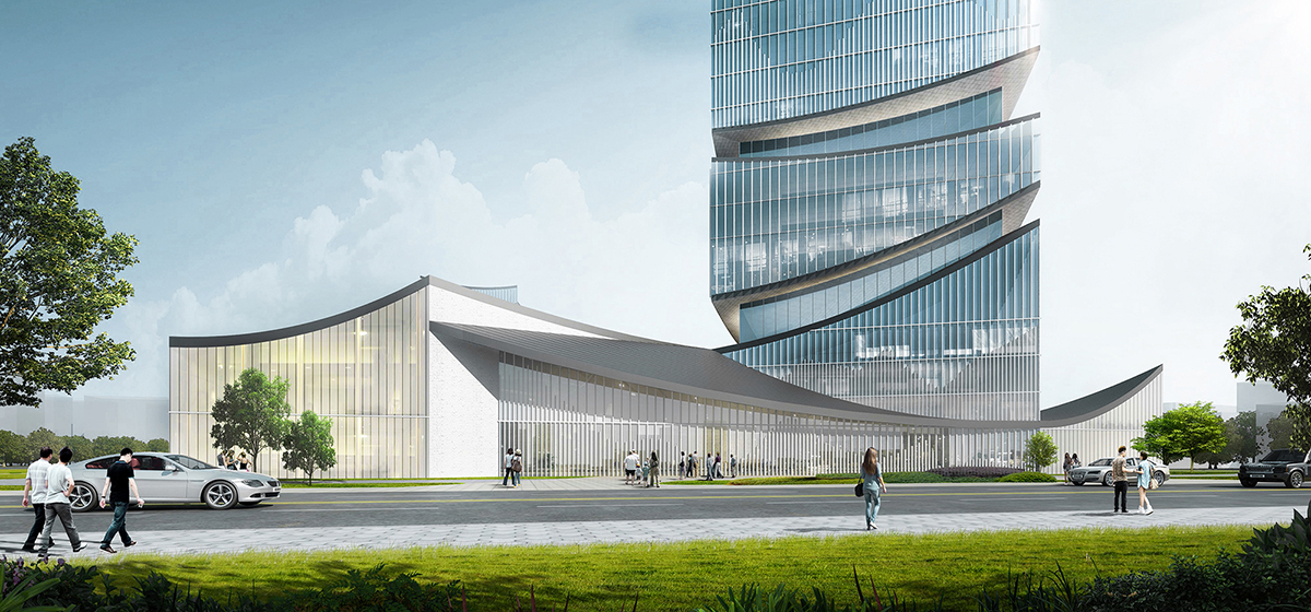 BIM建筑|衢州智慧新城综合体项目方案“连绵山水” / 零壹城市建筑事务所
