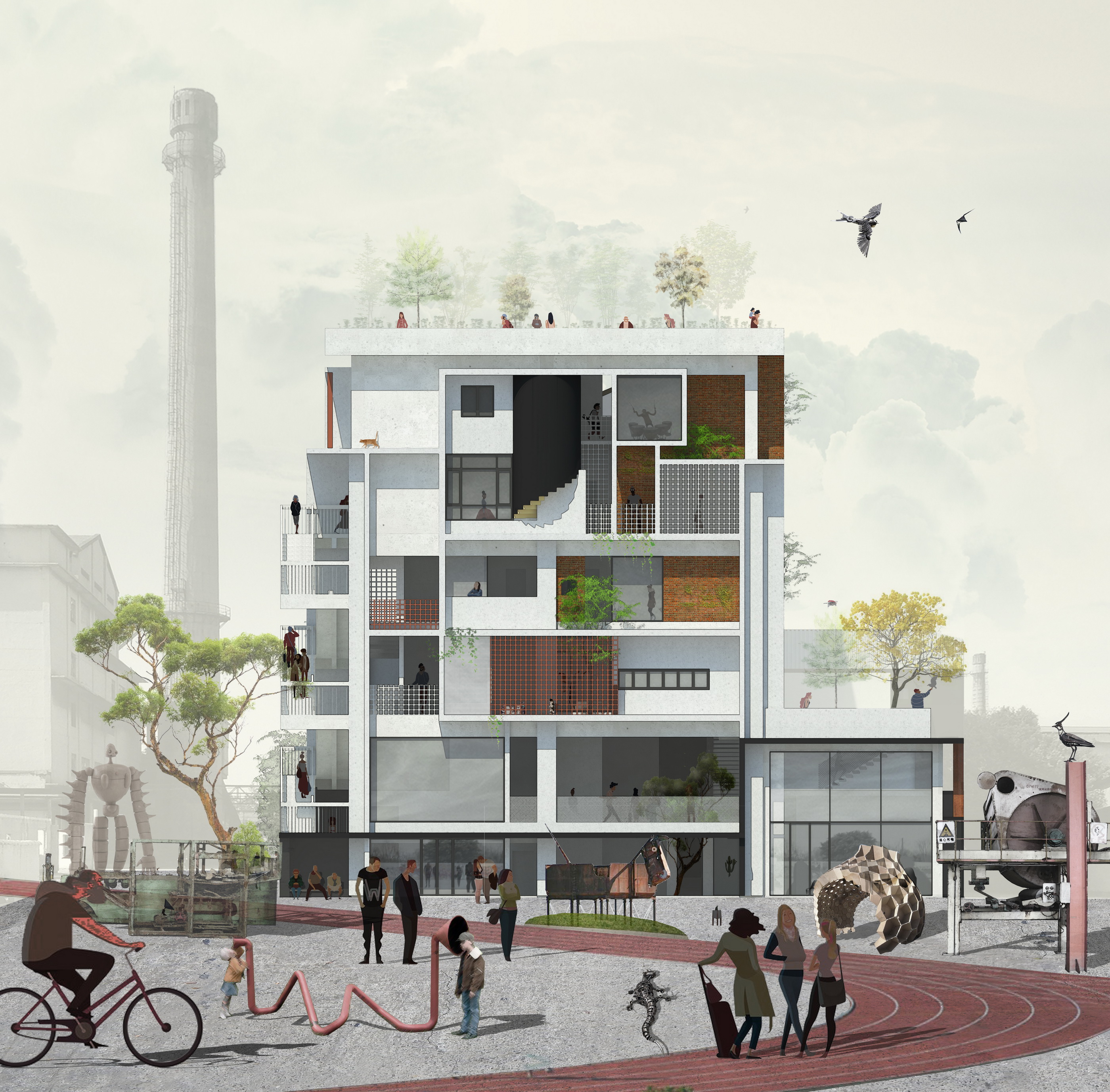 BIM建筑|紫泥十二门无界社区 / 扉建筑