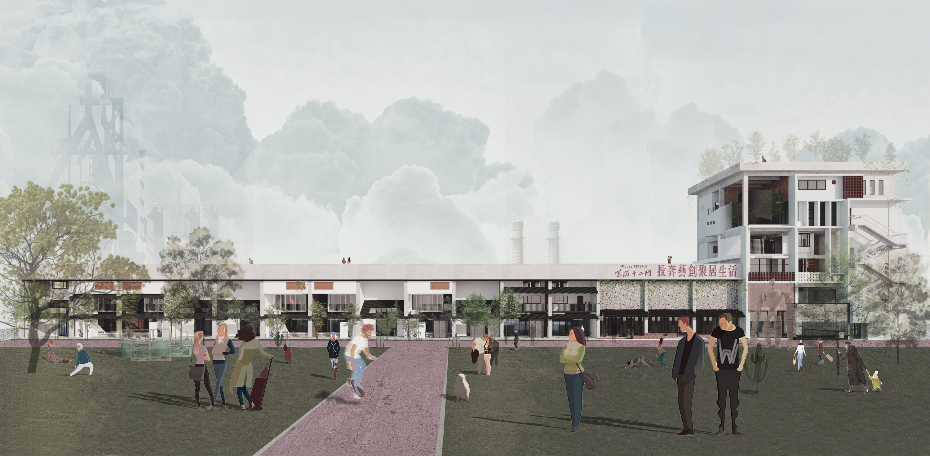 BIM建筑|紫泥十二门无界社区 / 扉建筑