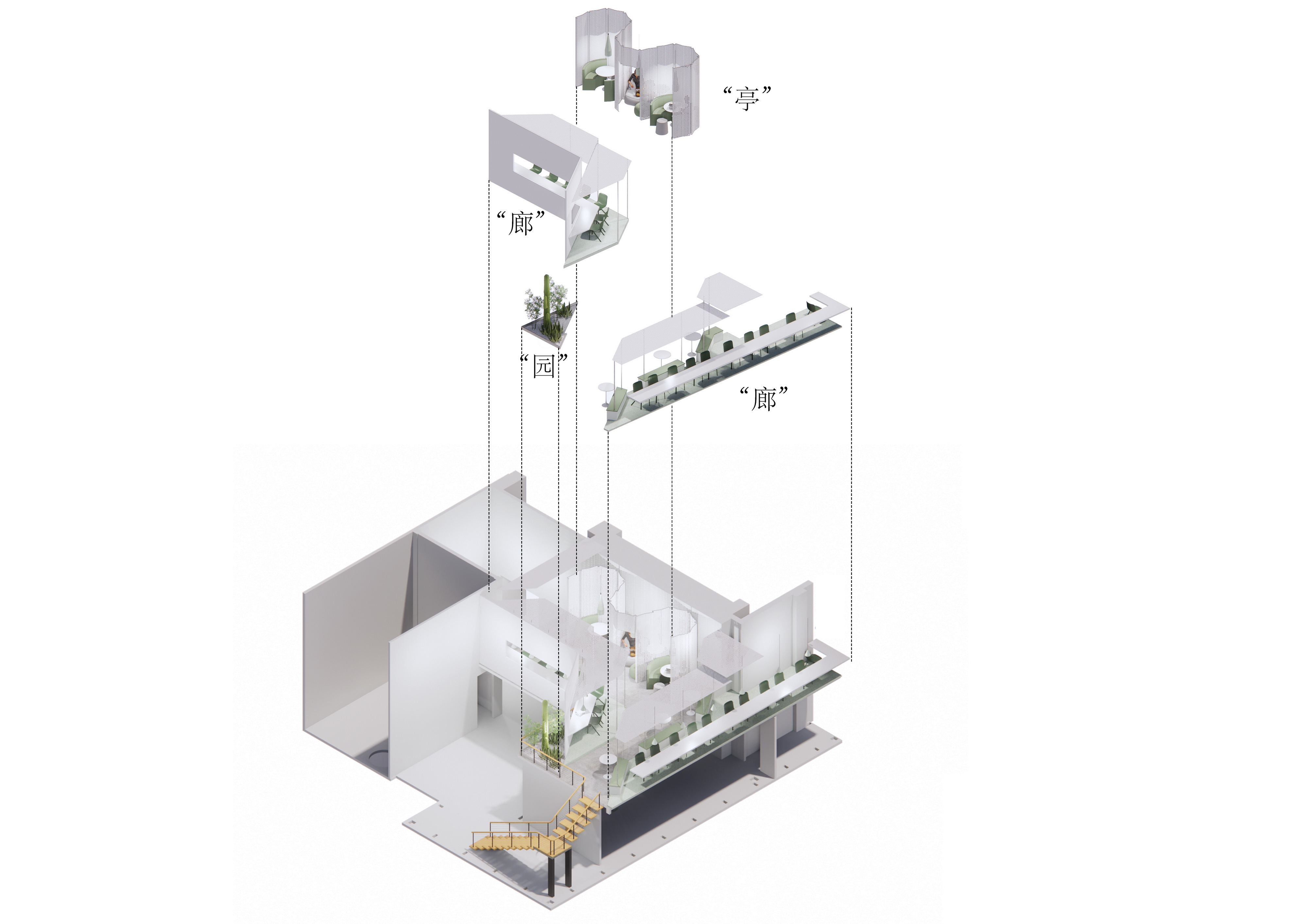 BIM建筑|“云廊”空中自习室 / 平介设计
