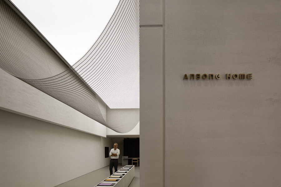 BIM建筑|ANBONG HOME 艺术涂料展厅 / 艾克建筑设计
