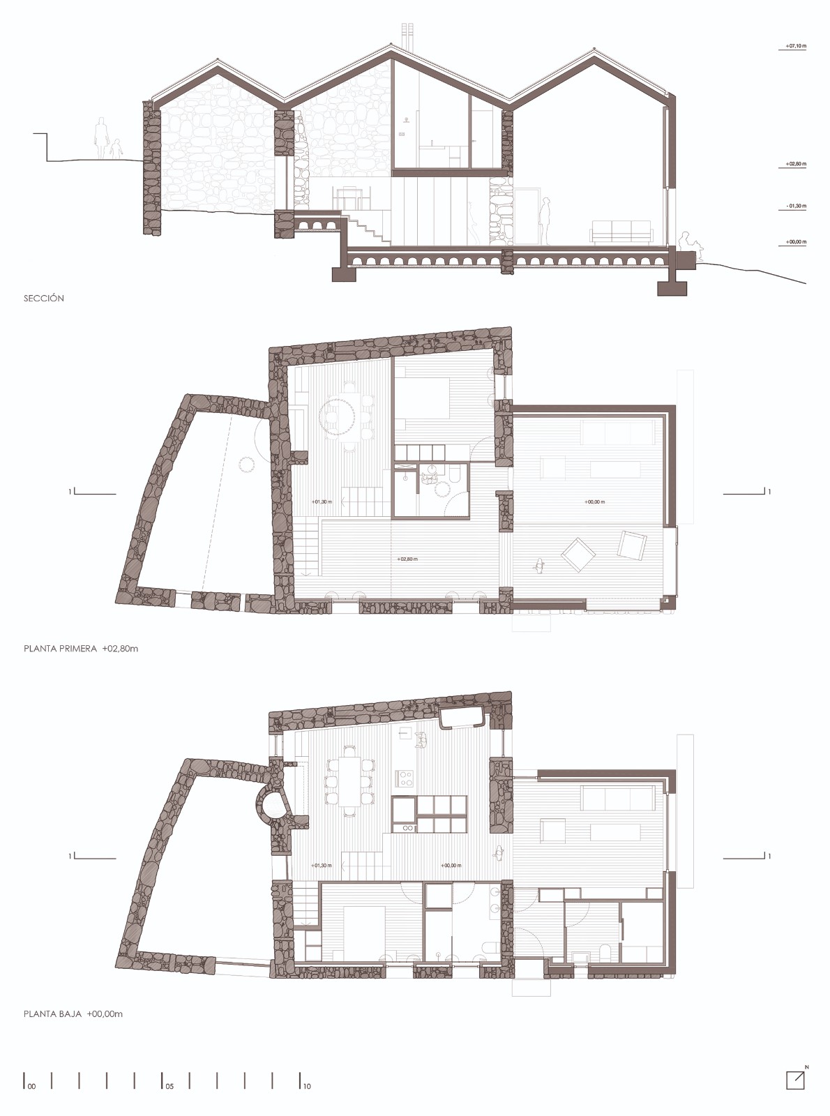 BIM建筑|混凝土和石头的碰撞 | 西班牙米拉弗洛雷斯住宅修复