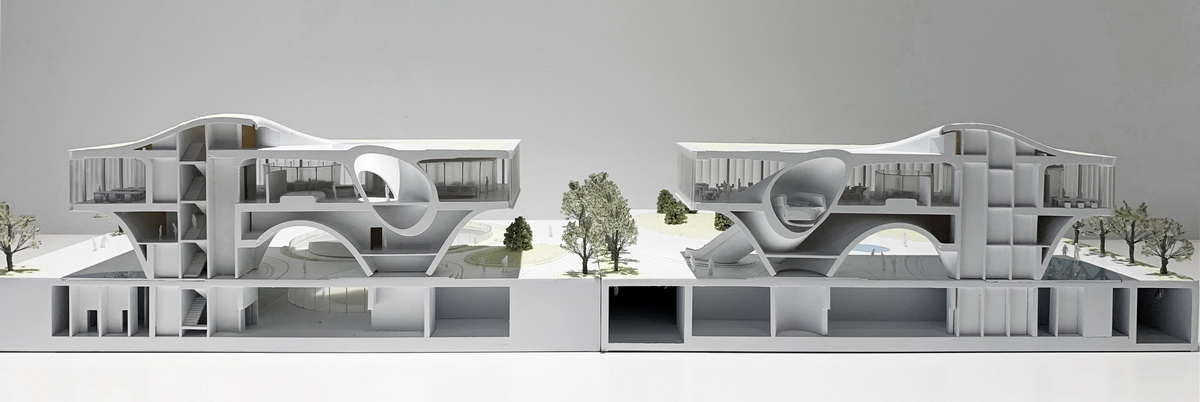 BIM建筑|漂浮之门——西安沣东新城莱安社区中心 / EID Architecture