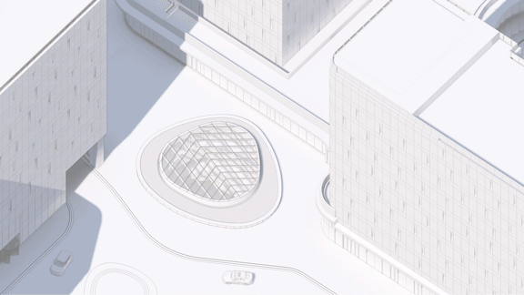 BIM建筑|上海虹桥首个当代艺术馆：一只“机翼”，跳脱于方盒子城市肌理 / 三益设计