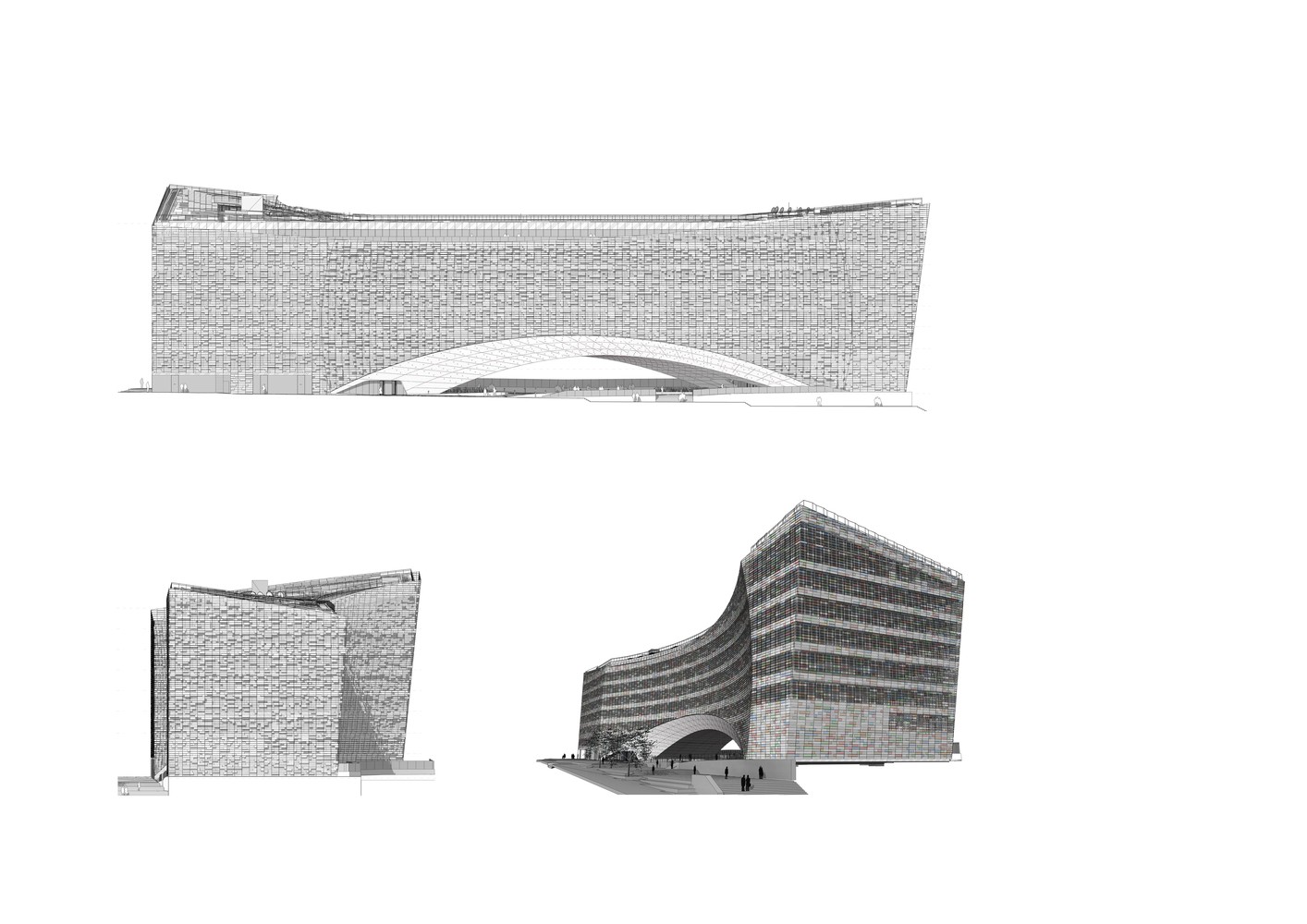 BIM建筑|挪威事务所Snøhetta将雪一般的建筑搬到了巴黎 | 世界报巴黎总部