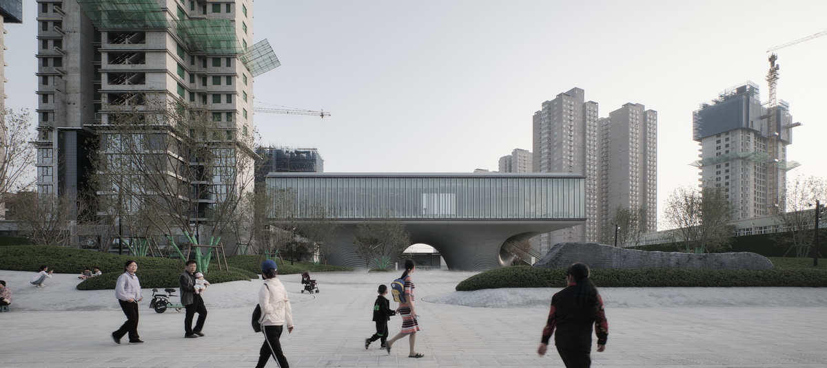 BIM建筑|漂浮之门——西安沣东新城莱安社区中心 / EID Architecture