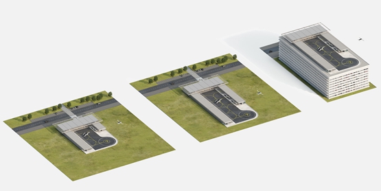 BIM建筑|利厄姆开发城市“飞行出租车机场”