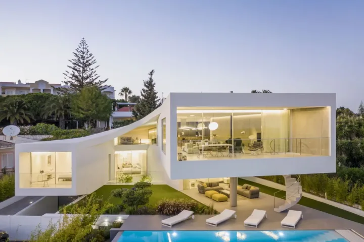 BIM建筑|葡萄牙 Dorfler 住宅，大胆而优雅的曲线 / Vitor Vilhena Arquitectura
